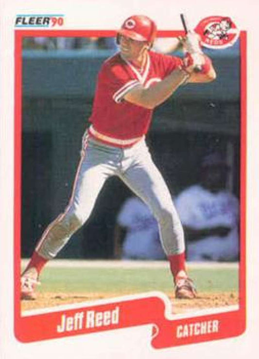 1990 Fleer Baseball #429 Jeff Reed  Cincinnati Reds  Image 1