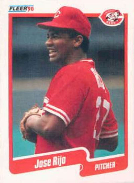 1990 Fleer Baseball #430 Jose Rijo  Cincinnati Reds  Image 1