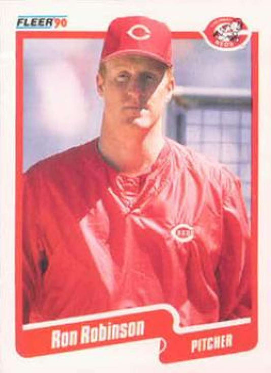 1990 Fleer Baseball #431 Ron Robinson  Cincinnati Reds  Image 1