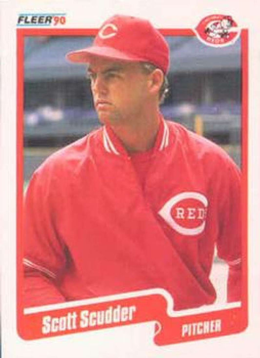 1990 Fleer Baseball #434 Scott Scudder  Cincinnati Reds  Image 1