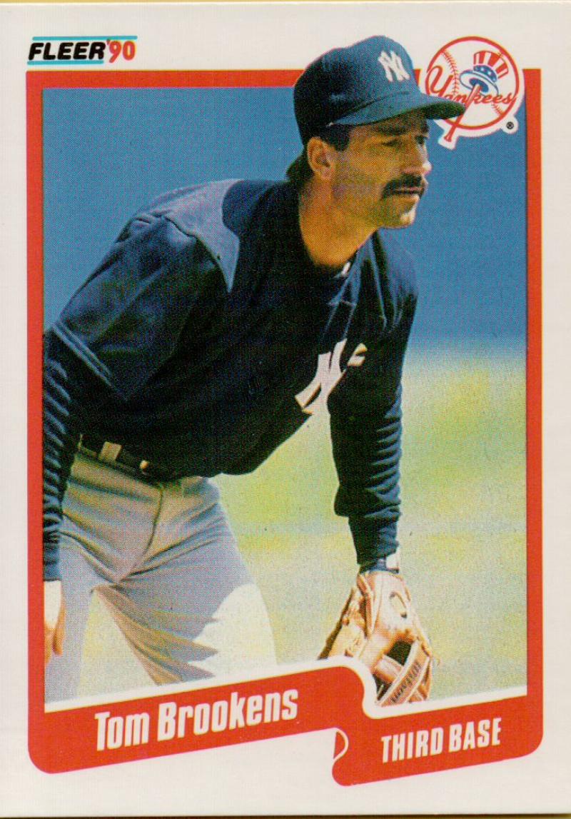 1990 Fleer Baseball #439 Tom Brookens New York Yankees Image 1