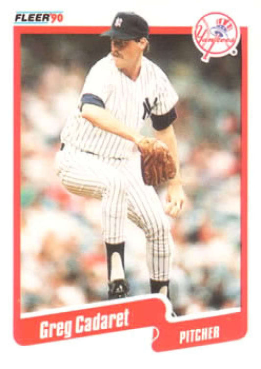 1990 Fleer Baseball #440 Greg Cadaret  New York Yankees  Image 1