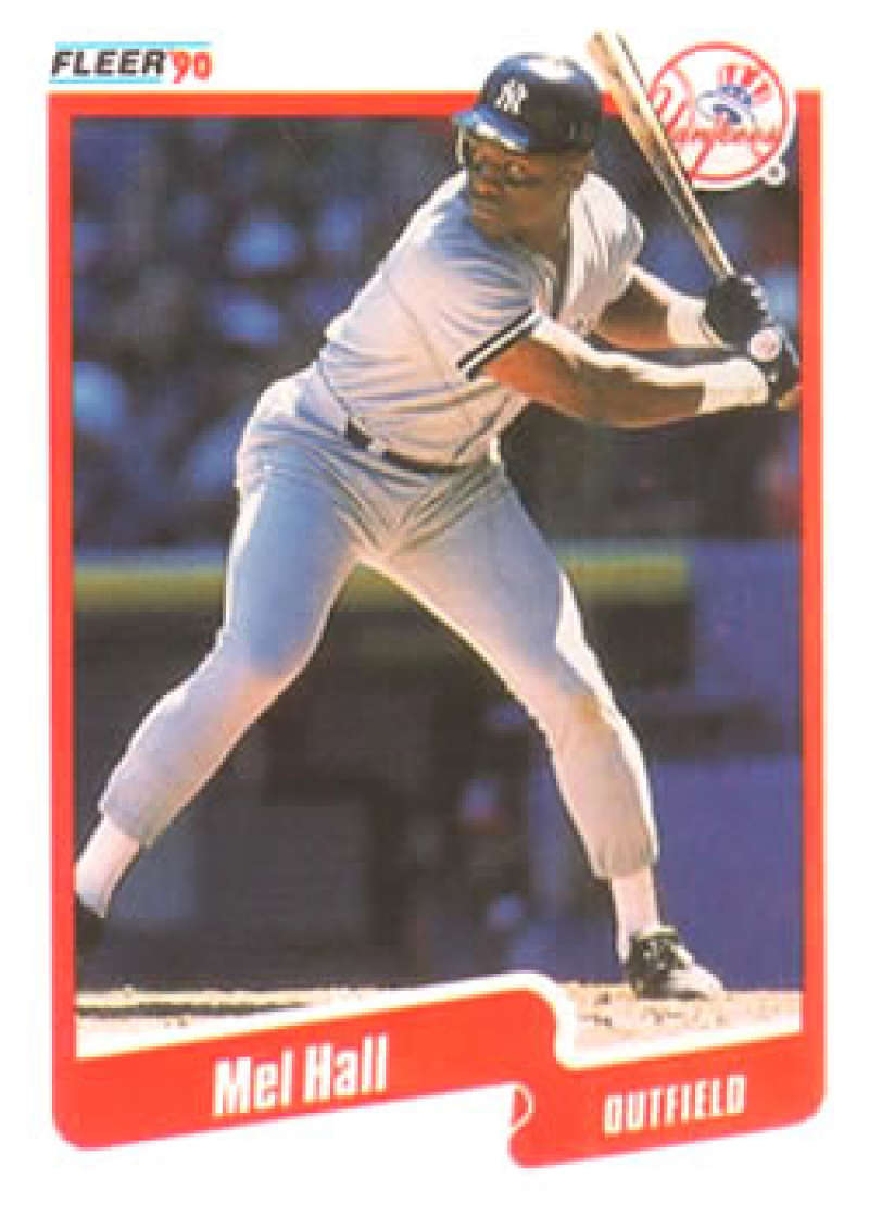 1990 Fleer Baseball #444 Mel Hall New York Yankees Image 1