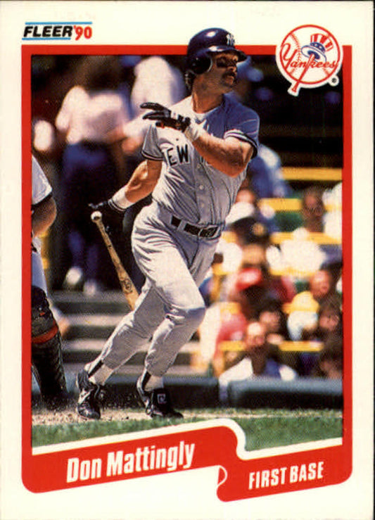 1990 Fleer Baseball #447 Don Mattingly  New York Yankees  Image 1