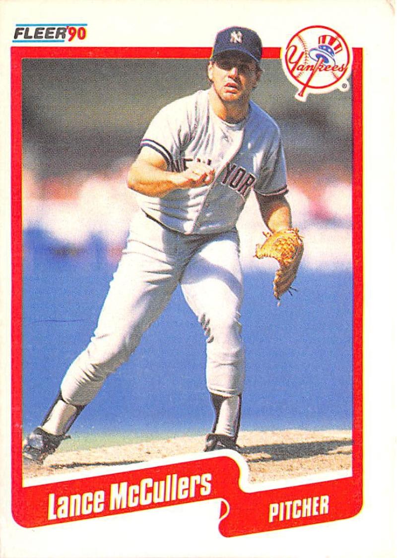 1990 Fleer Baseball #448 Lance McCullers New York Yankees Image 1