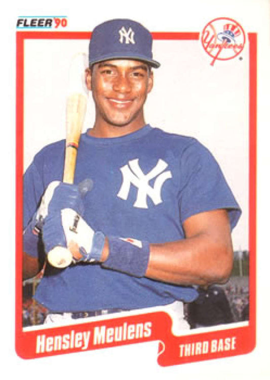 1990 Fleer Baseball #449 Hensley Meulens  New York Yankees  Image 1