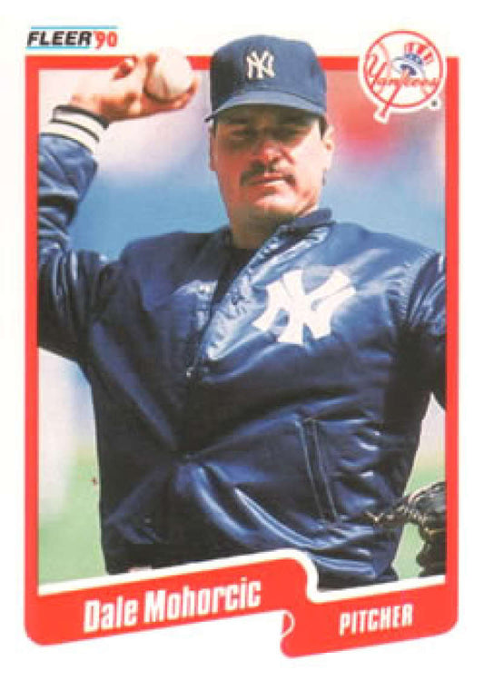 1990 Fleer Baseball #450 Dale Mohorcic  New York Yankees  Image 1