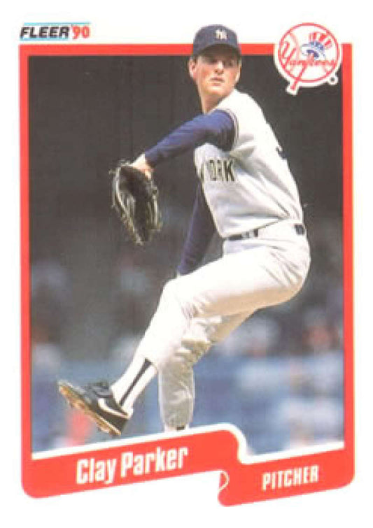 1990 Fleer Baseball #451 Clay Parker  New York Yankees  Image 1