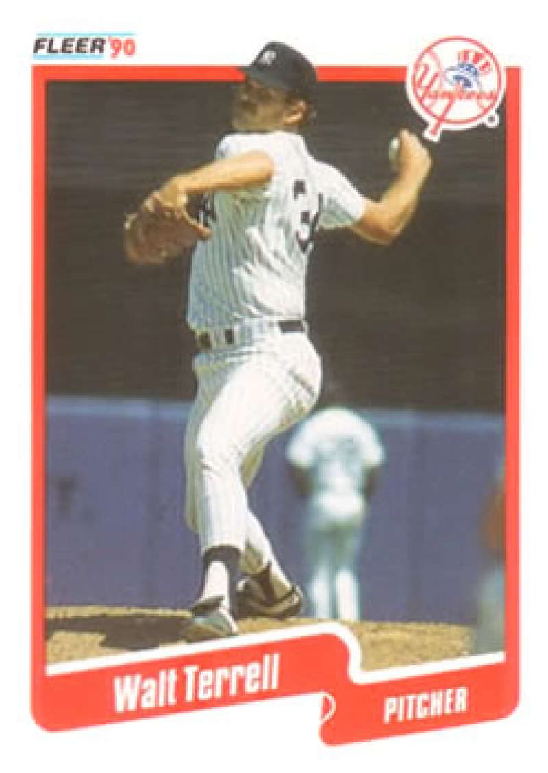 1990 Fleer Baseball #457 Walt Terrell New York Yankees Image 1