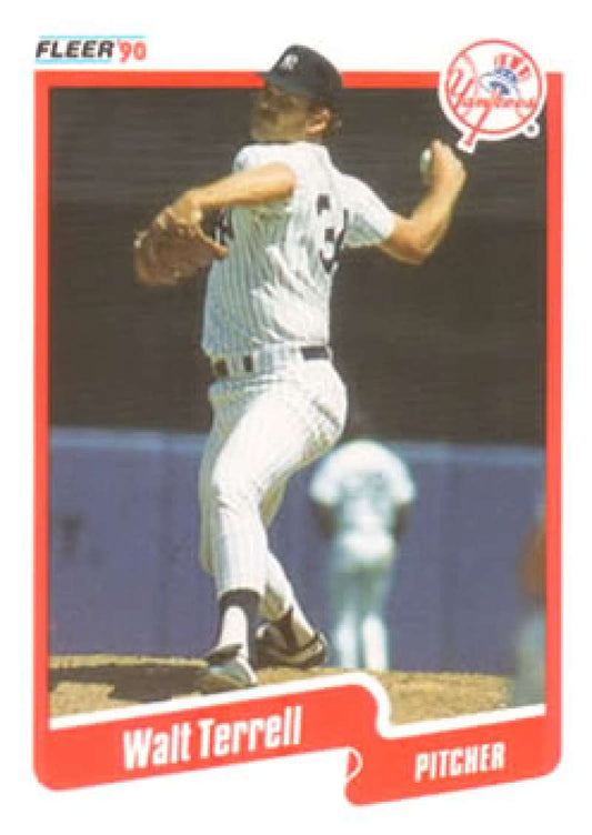 1990 Fleer Baseball #457 Walt Terrell  New York Yankees  Image 1