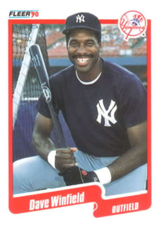 1990 Fleer Baseball #458 Dave Winfield  New York Yankees  Image 1