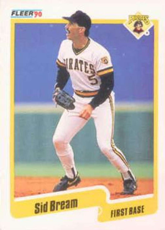 1990 Fleer Baseball #463 Sid Bream  Pittsburgh Pirates  Image 1