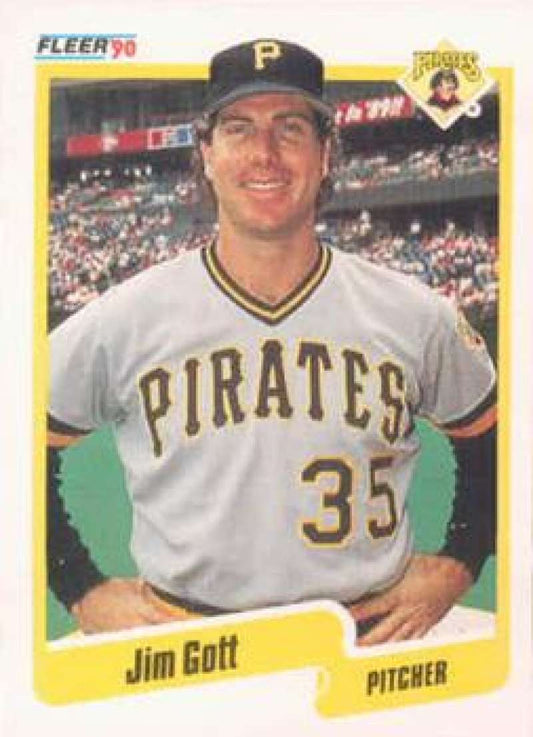1990 Fleer Baseball #466 Jim Gott  Pittsburgh Pirates  Image 1