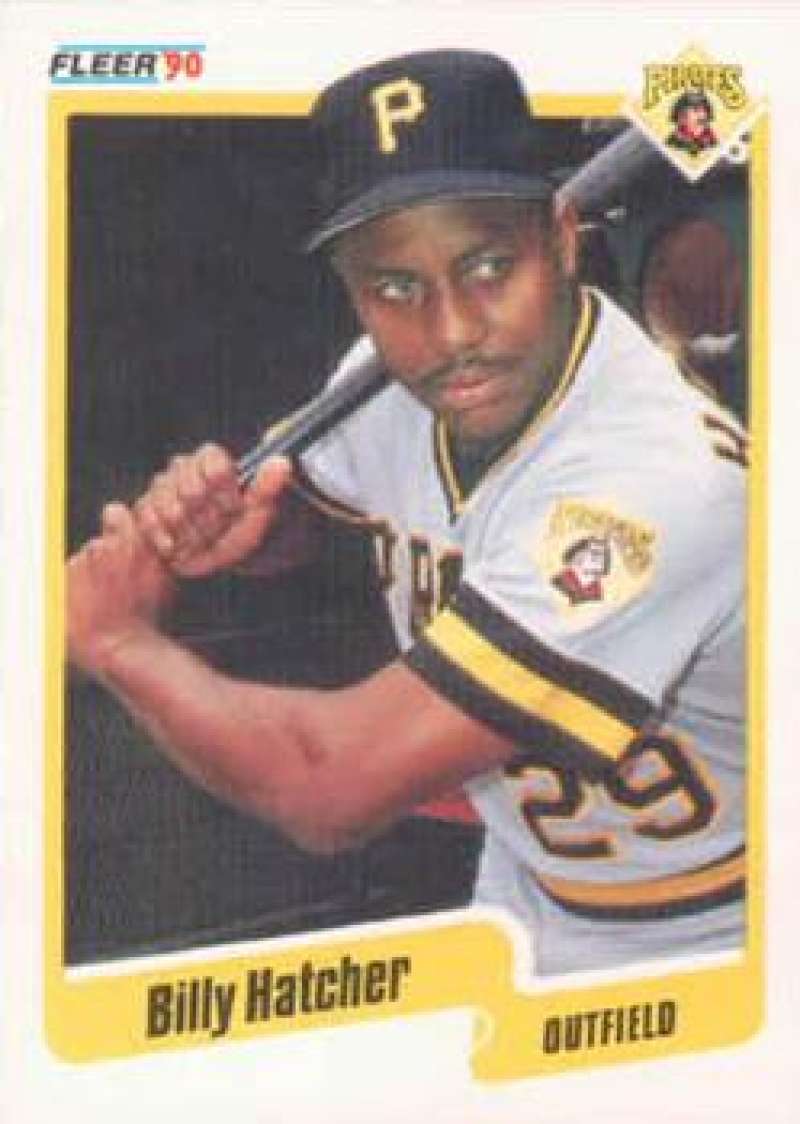 1990 Fleer Baseball #467 Billy Hatcher UER Pittsburgh Pirates Image 1
