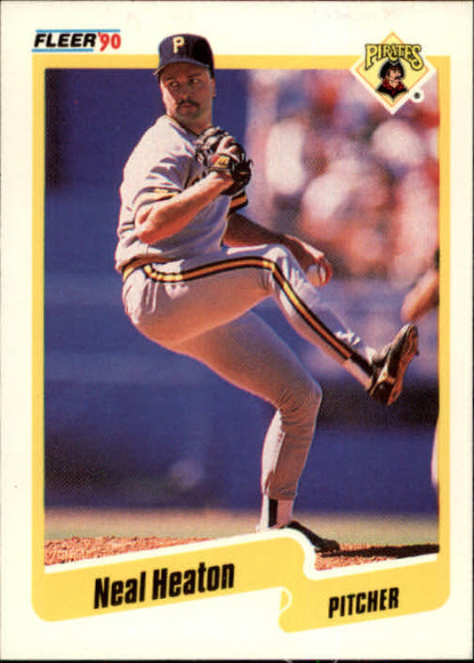 1990 Fleer Baseball #468 Neal Heaton  Pittsburgh Pirates  Image 1