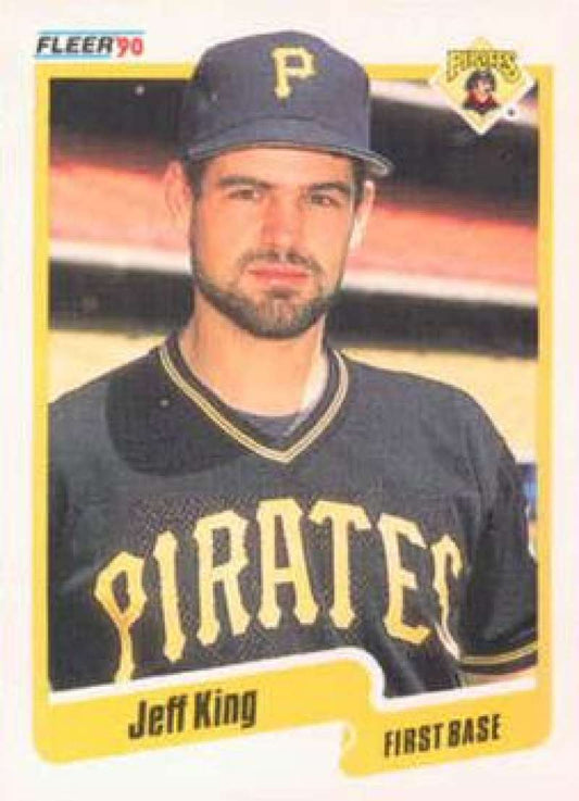 1990 Fleer Baseball #469 Jeff King  Pittsburgh Pirates  Image 1