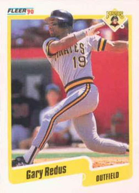 1990 Fleer Baseball #476 Gary Redus  Pittsburgh Pirates  Image 1