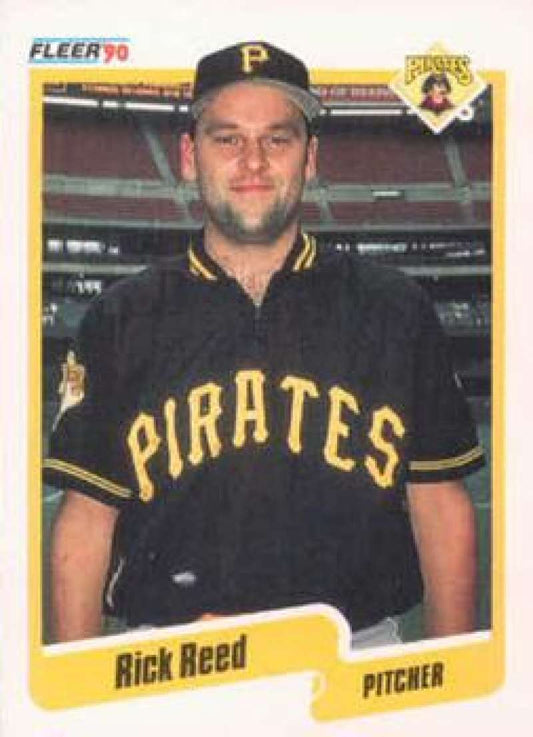 1990 Fleer Baseball #477 Rick Reed  RC Rookie Pittsburgh Pirates  Image 1