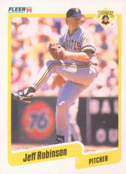 1990 Fleer Baseball #479 Jeff Robinson  Pittsburgh Pirates  Image 1
