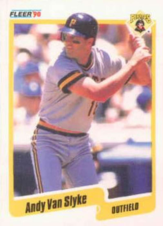 1990 Fleer Baseball #481 Andy Van Slyke  Pittsburgh Pirates  Image 1