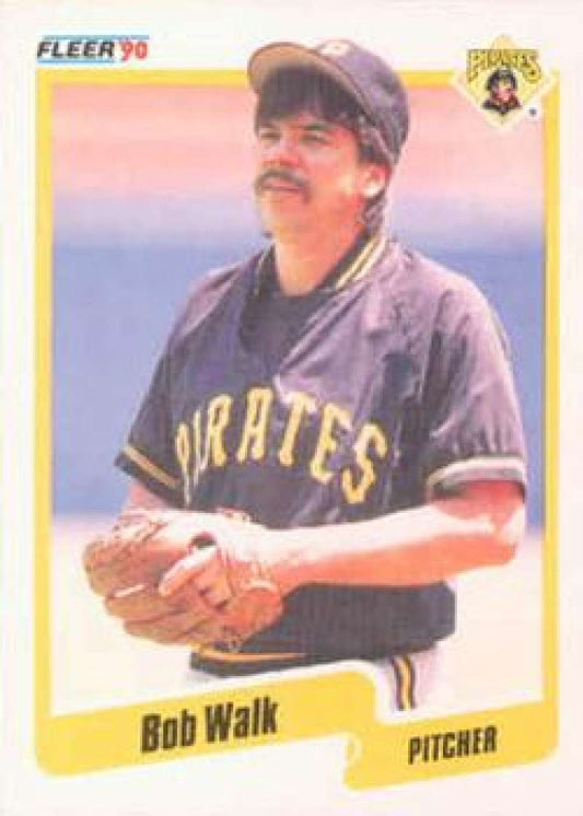 1990 Fleer Baseball #482 Bob Walk  Pittsburgh Pirates  Image 1