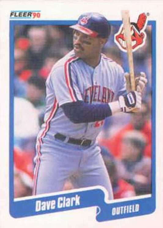 1990 Fleer Baseball #490 Dave Clark  Cleveland Indians  Image 1