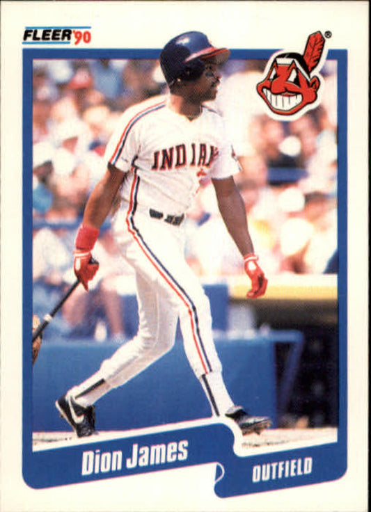 1990 Fleer Baseball #494 Dion James  Cleveland Indians  Image 1