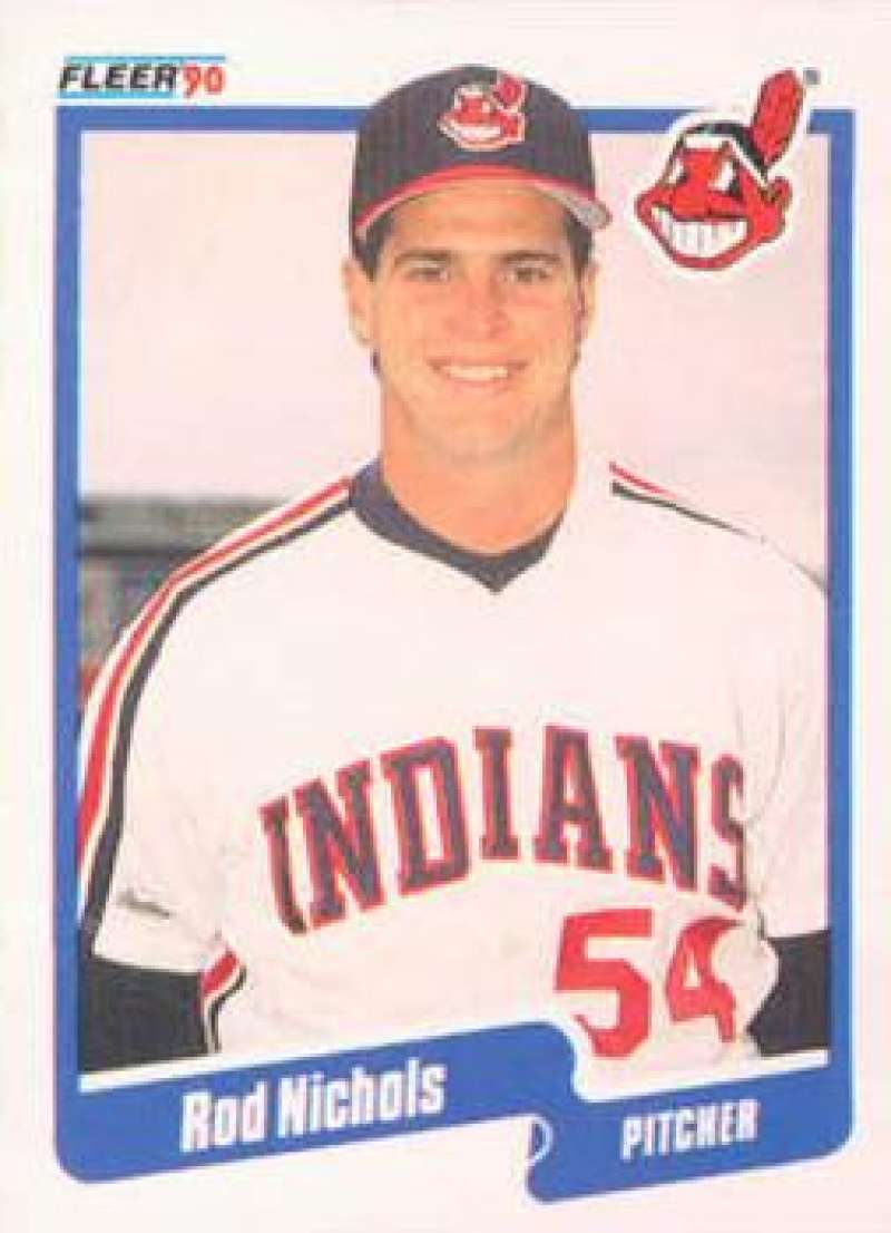1990 Fleer Baseball #497 Rod Nichols Cleveland Indians Image 1