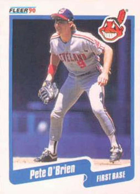 1990 Fleer Baseball #498 Pete O'Brien  Cleveland Indians  Image 1