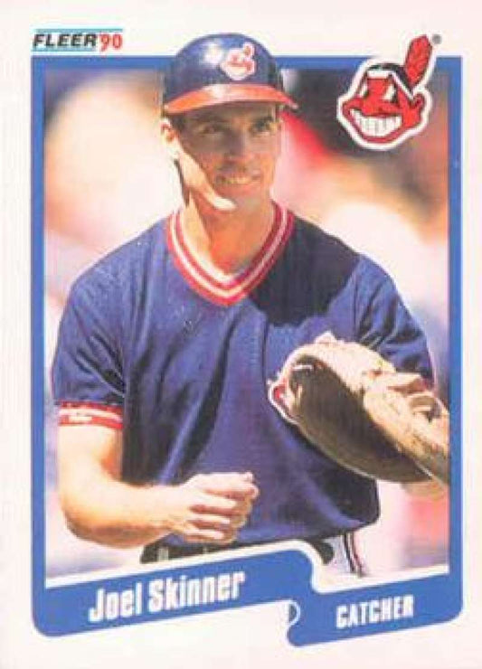 1990 Fleer Baseball #501 Joel Skinner  Cleveland Indians  Image 1