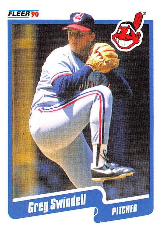 1990 Fleer Baseball #503 Greg Swindell  Cleveland Indians  Image 1