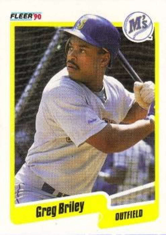 1990 Fleer Baseball #507 Greg Briley UER  Seattle Mariners  Image 1
