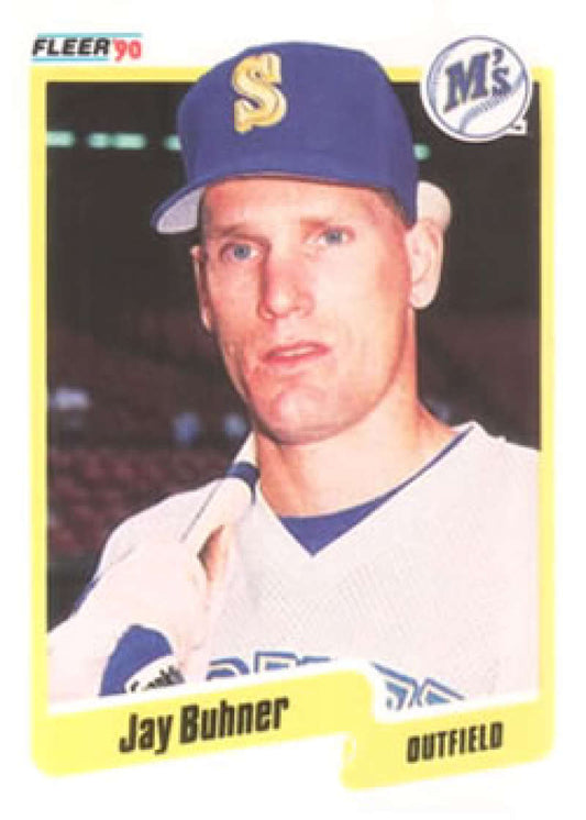 1990 Fleer Baseball #508 Jay Buhner  Seattle Mariners  Image 1