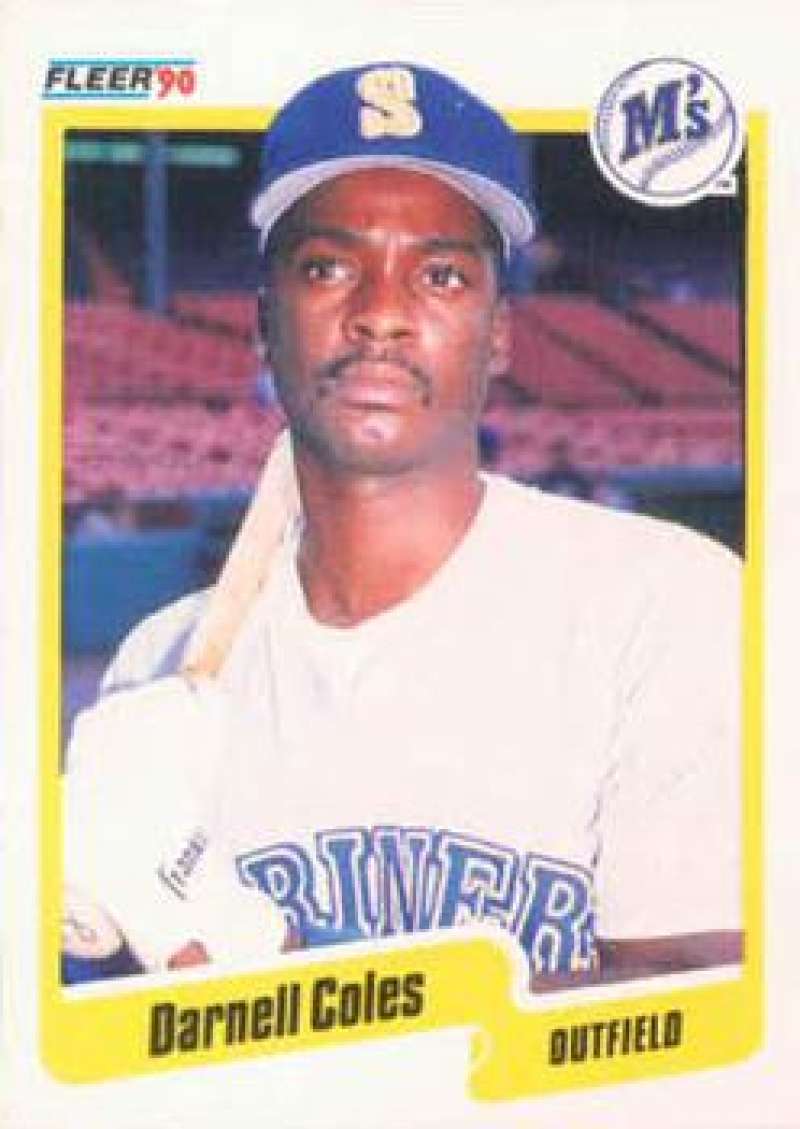 1990 Fleer Baseball #509 Darnell Coles Seattle Mariners Image 1