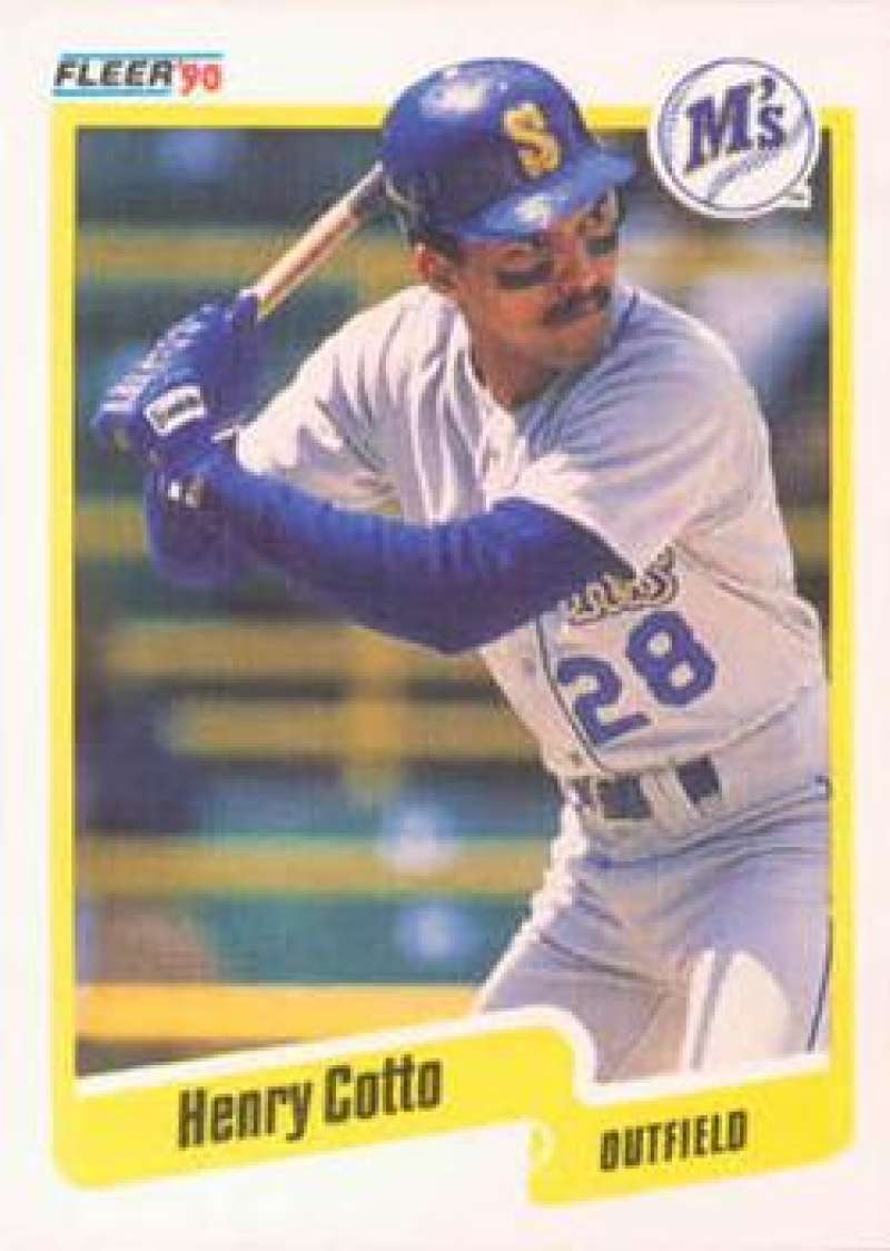 1990 Fleer Baseball #511 Henry Cotto Seattle Mariners Image 1
