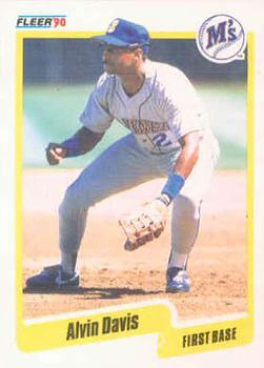 1990 Fleer Baseball #512 Alvin Davis  Seattle Mariners  Image 1