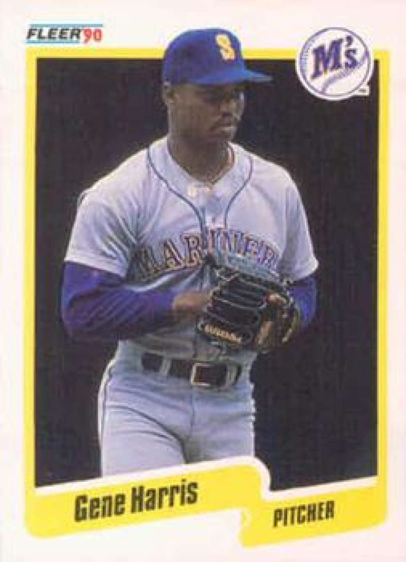 1990 Fleer Baseball #515 Gene Harris Seattle Mariners Image 1