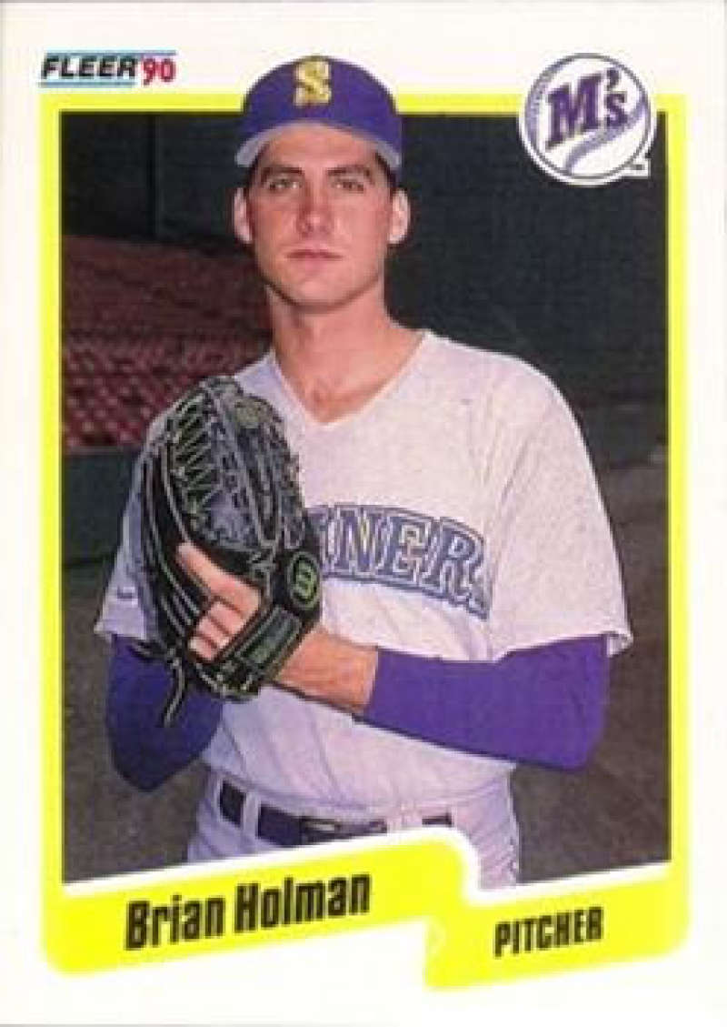 1990 Fleer Baseball #516 Brian Holman Seattle Mariners Image 1