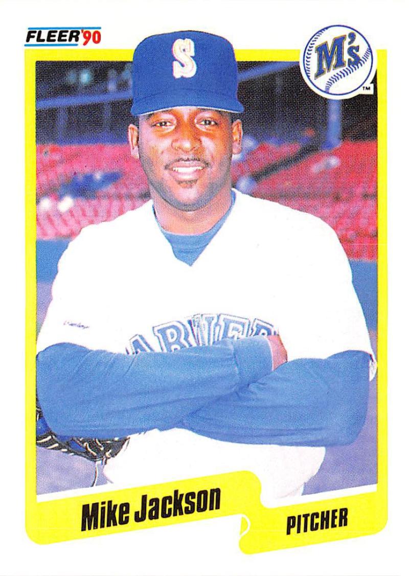 1990 Fleer Baseball #517 Mike Jackson Seattle Mariners Image 1