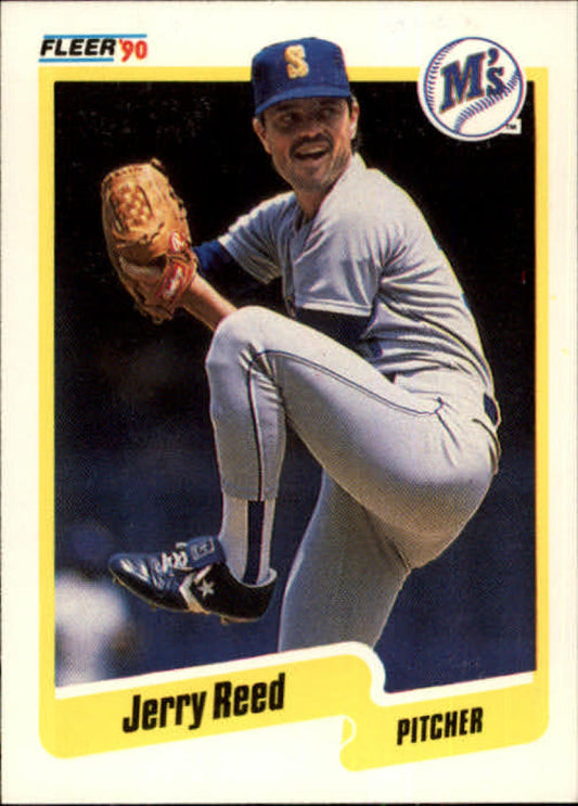 1990 Fleer Baseball #523 Jerry Reed  Seattle Mariners  Image 1