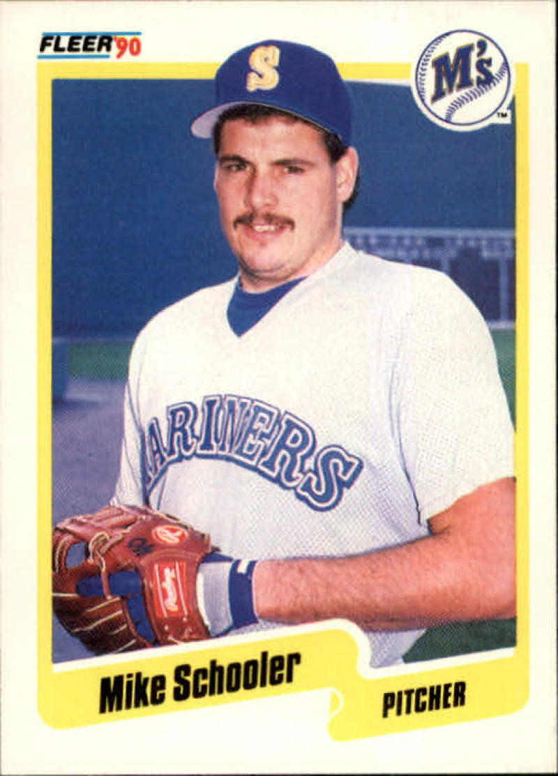 1990 Fleer Baseball #525 Mike Schooler Seattle Mariners Image 1