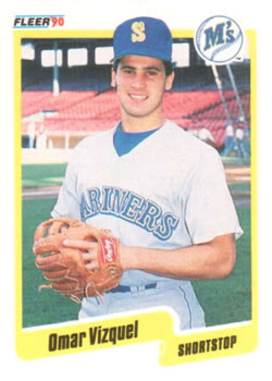 1990 Fleer Baseball #528 Omar Vizquel  Seattle Mariners  Image 1