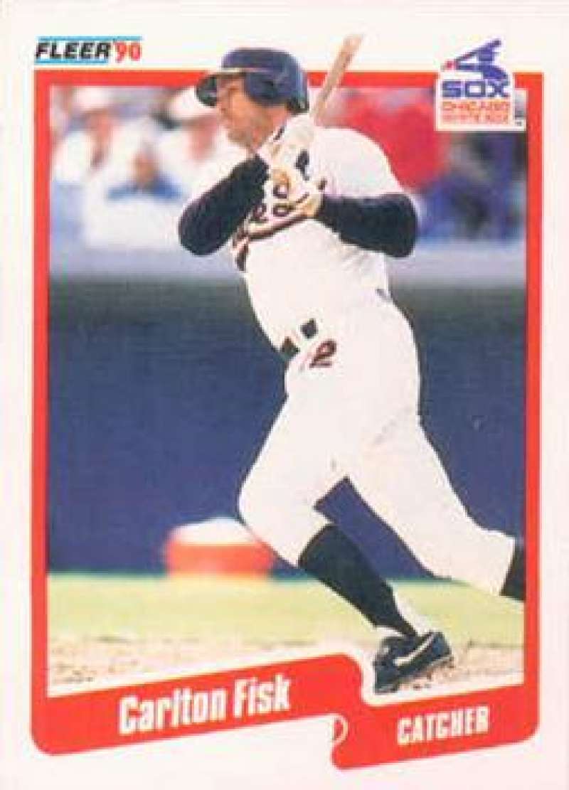 1990 Fleer Baseball #530 Carlton Fisk UER Chicago White Sox Image 1