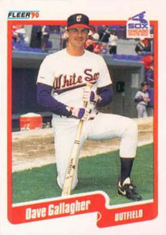 1990 Fleer Baseball #532 Dave Gallagher  Chicago White Sox  Image 1