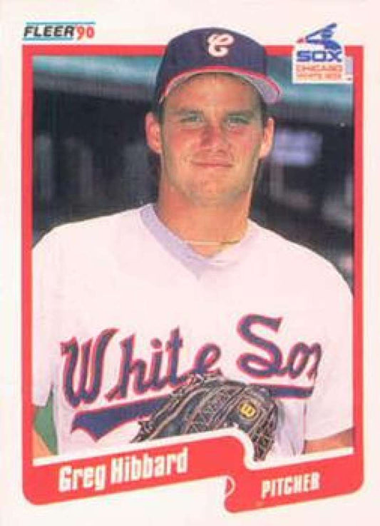 1990 Fleer Baseball #534 Greg Hibbard  RC Rookie Chicago White Sox  Image 1