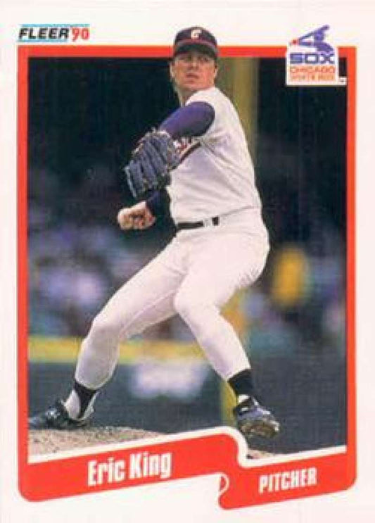 1990 Fleer Baseball #537 Eric King  Chicago White Sox  Image 1