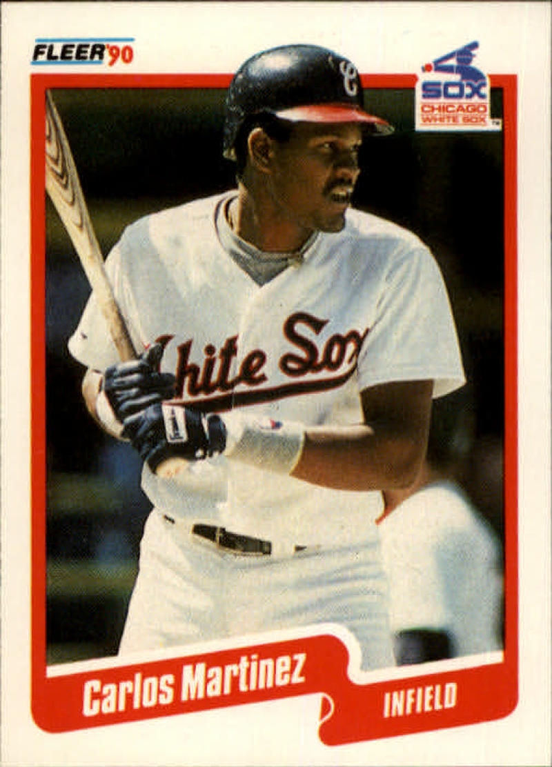 1990 Fleer Baseball #540 Carlos Martinez Chicago White Sox Image 1