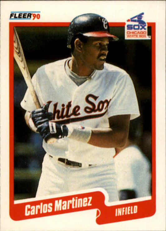 1990 Fleer Baseball #540 Carlos Martinez  Chicago White Sox  Image 1