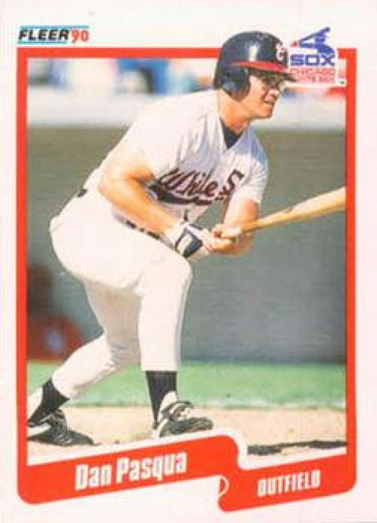 1990 Fleer Baseball #544 Dan Pasqua  Chicago White Sox  Image 1