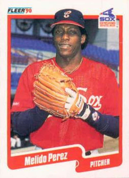 1990 Fleer Baseball #546 Melido Perez  Chicago White Sox  Image 1